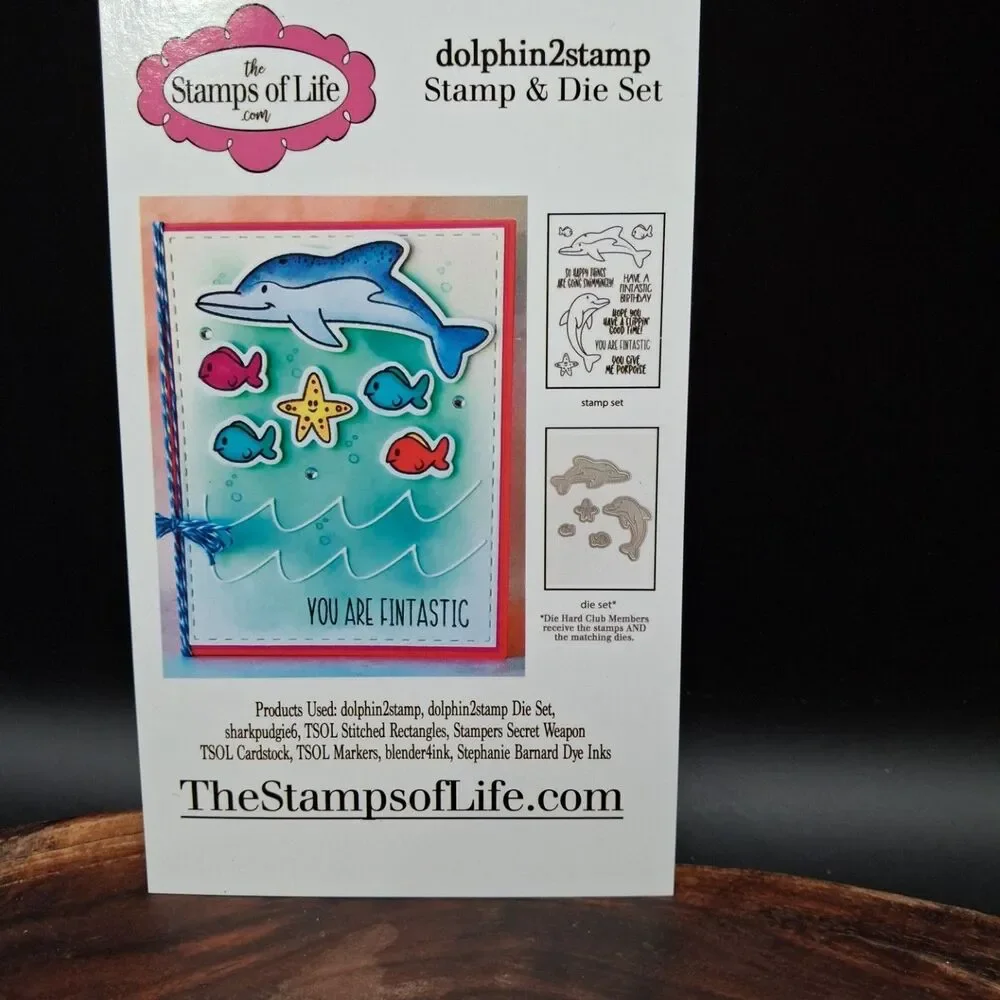 The Stamps of Life DOLPHIN2STAMP Clear Stamp & Matching Dies Stephanie Barnard